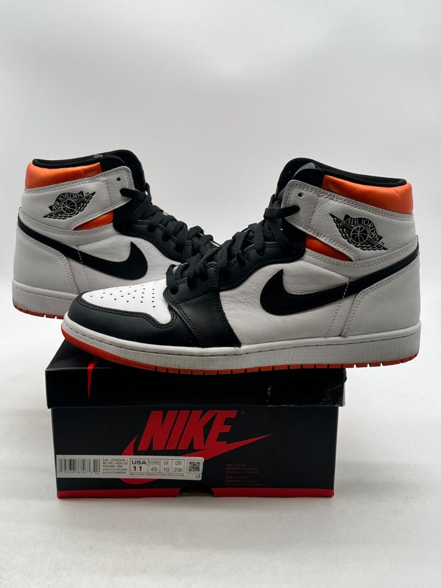 Jordan 1 Retro High Electro Orange 11 (Lightly Worn Pre-Owned)JordanWhite/Electro Orange-Black - Image 1