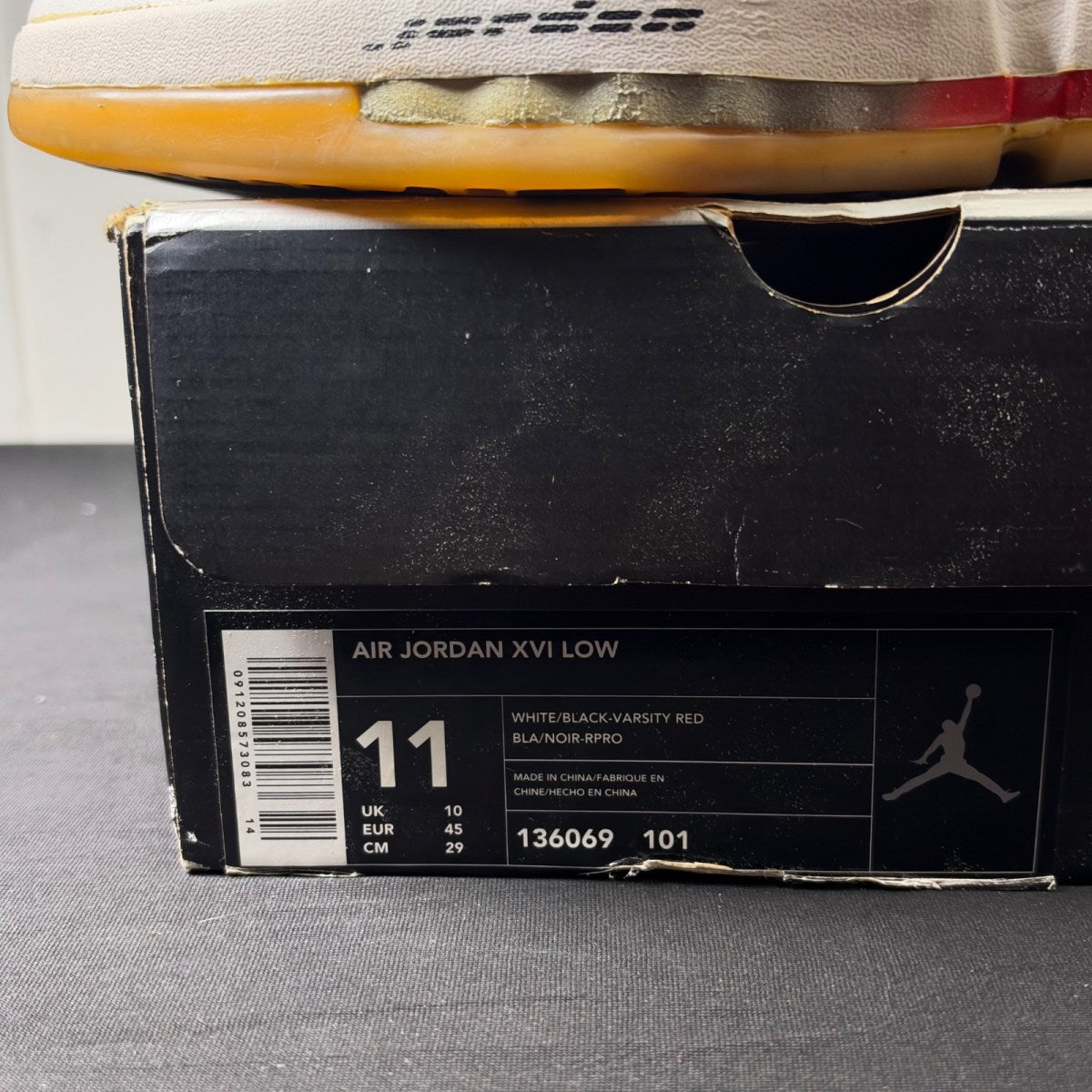 Jordan 16 OG Low White / Red (Size 11) - Image 4