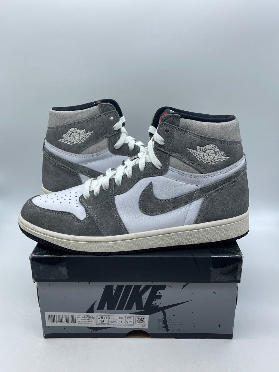 Jordan 1 Retro High OG Washed Black 9 (Moderately Worn Pre-Owned)JordanBlack/Fire Red/Light Smoke Grey/Sail - Image 1