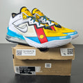Nike LeBron 18 Low Stewie Griffin 10.5 (Lightly Worn Pre-Owned)NikeWhite/Yellow-Teal-Red - Image 1