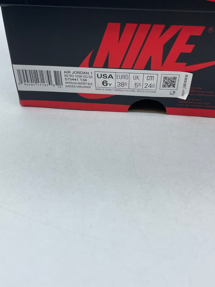 Jordan 1 Retro High OG University Blue (GS) 6Y (Moderately Worn Pre-Owned) - Image 9