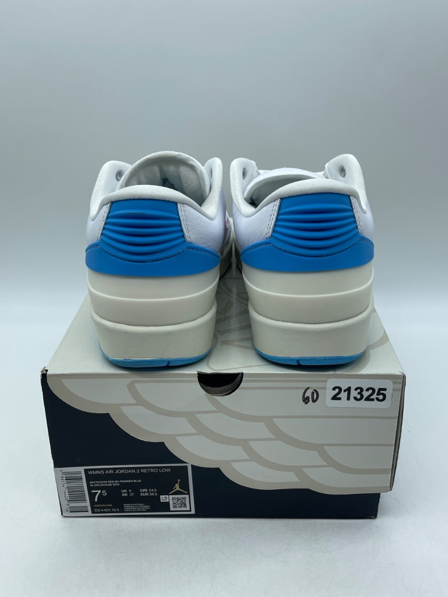 Jordan 2 Retro Low NC to Chi (Women's) 7.5W (Moderately Worn Pre-Owned)JordanWhite/Gym Red-Dark Powder Blue-Sail - Image 3
