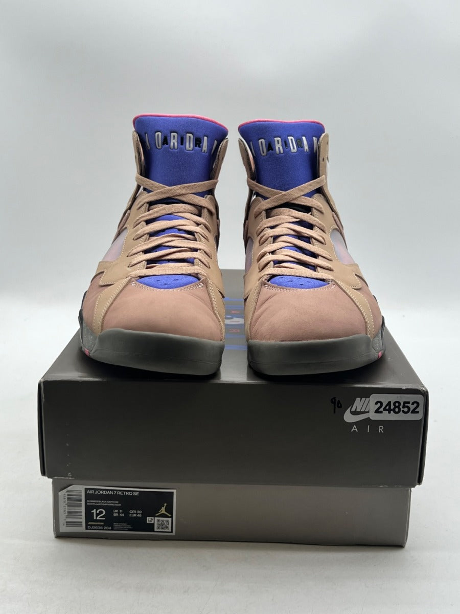 Jordan 7 Retro SE Sapphire 12 (Lightly Worn Pre-Owned)JordanShimmer/Black/Sapphire - Image 2