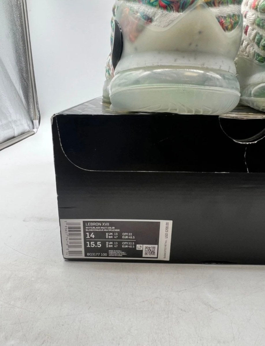 Nike LeBron 17 Air Command Force 14 (Lightly Worn Pre-Owned)NikeWhite/Black-Multi-Color - Image 4