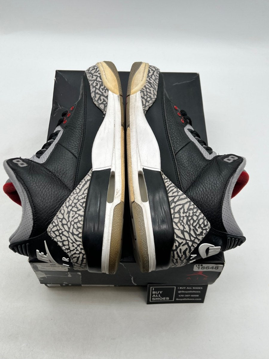 Jordan 3 Retro Black Cement (2018) 11.5 (Heavily Worn Pre-Owned) - Image 7