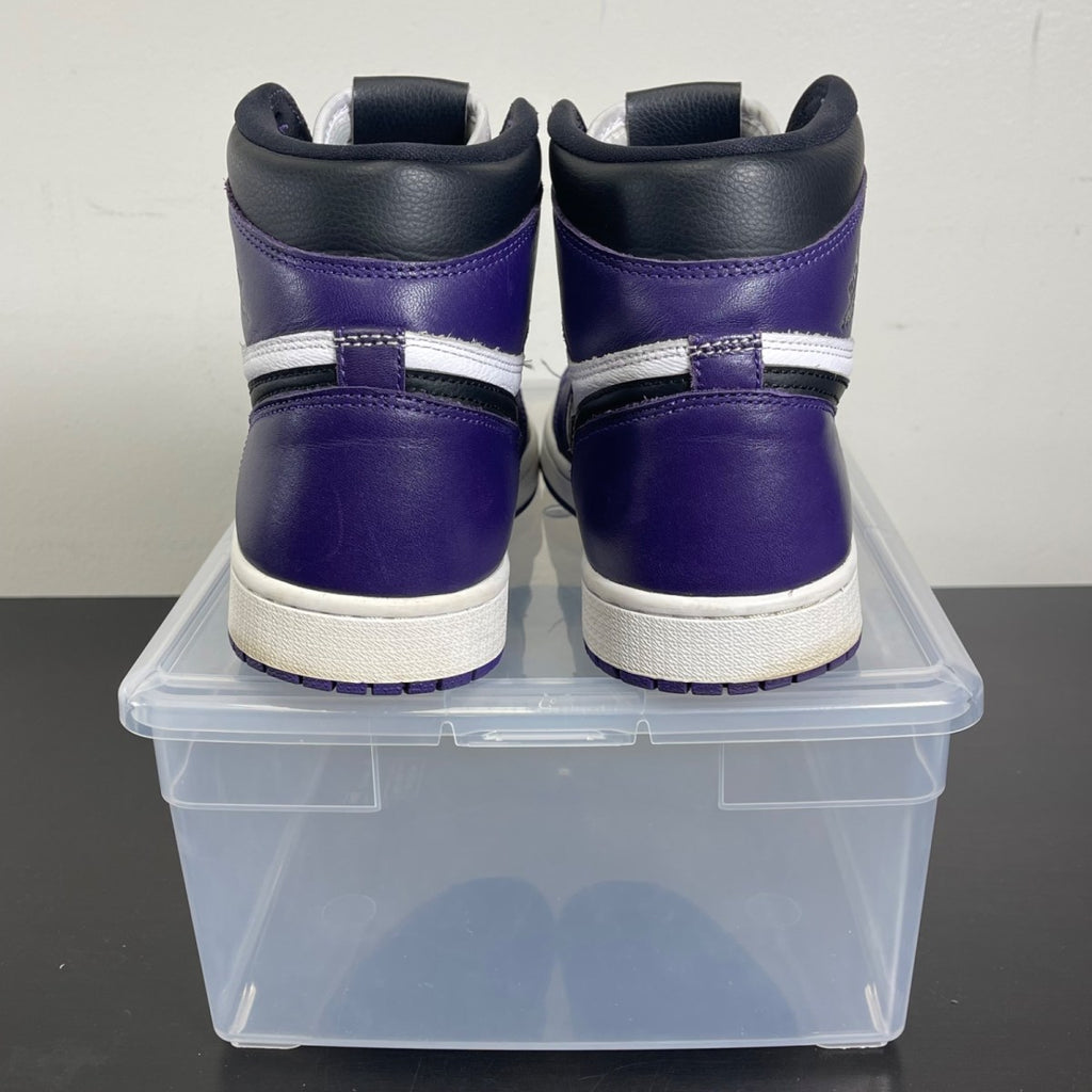 Jordan 1 Retro High Court Purple White 10.5 (Moderately Worn Pre-Owned)JordanCourt Purple/White-Black - Image 4