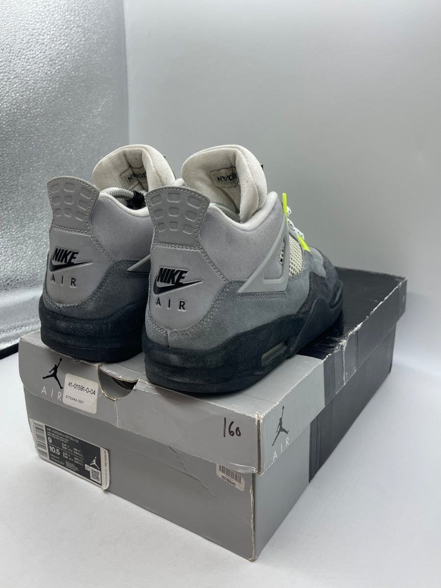 Jordan 4 Retro SE 95 Neon 9 (Moderately Worn Pre-Owned)JordanCool Grey/Volt-Wolf Grey-Anthracite - Image 5