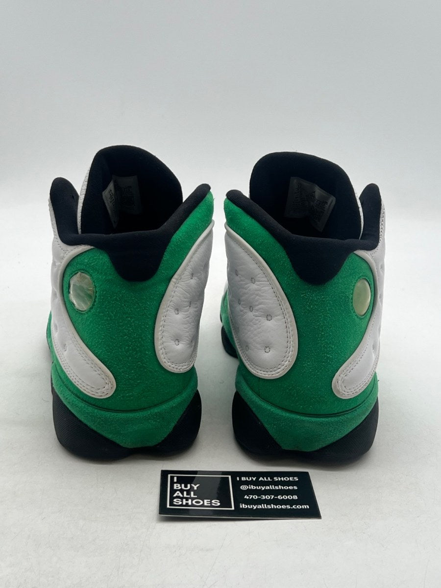 Jordan 13 Retro White Lucky Green 11 (Moderately Worn Pre-Owned) - Image 3