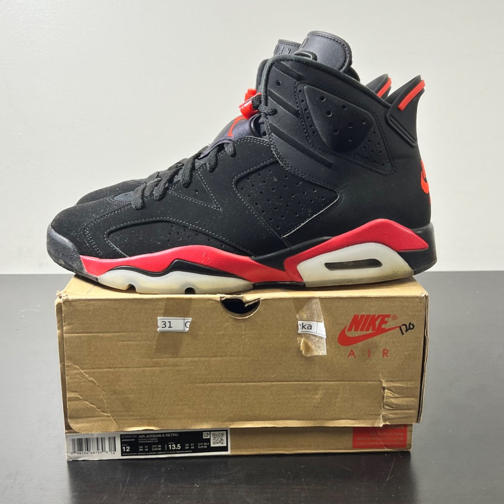 Jordan 6 Retro Infrared Salesman 12 (Lightly Worn Pre-Owned)JordanBlack/Infrared - Image 3