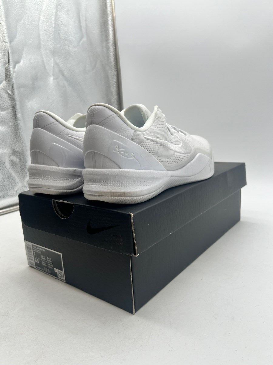 Nike Kobe 8 Protro Halo 7 (Lightly Worn Pre-Owned)NikeWhite/White-White - Image 5