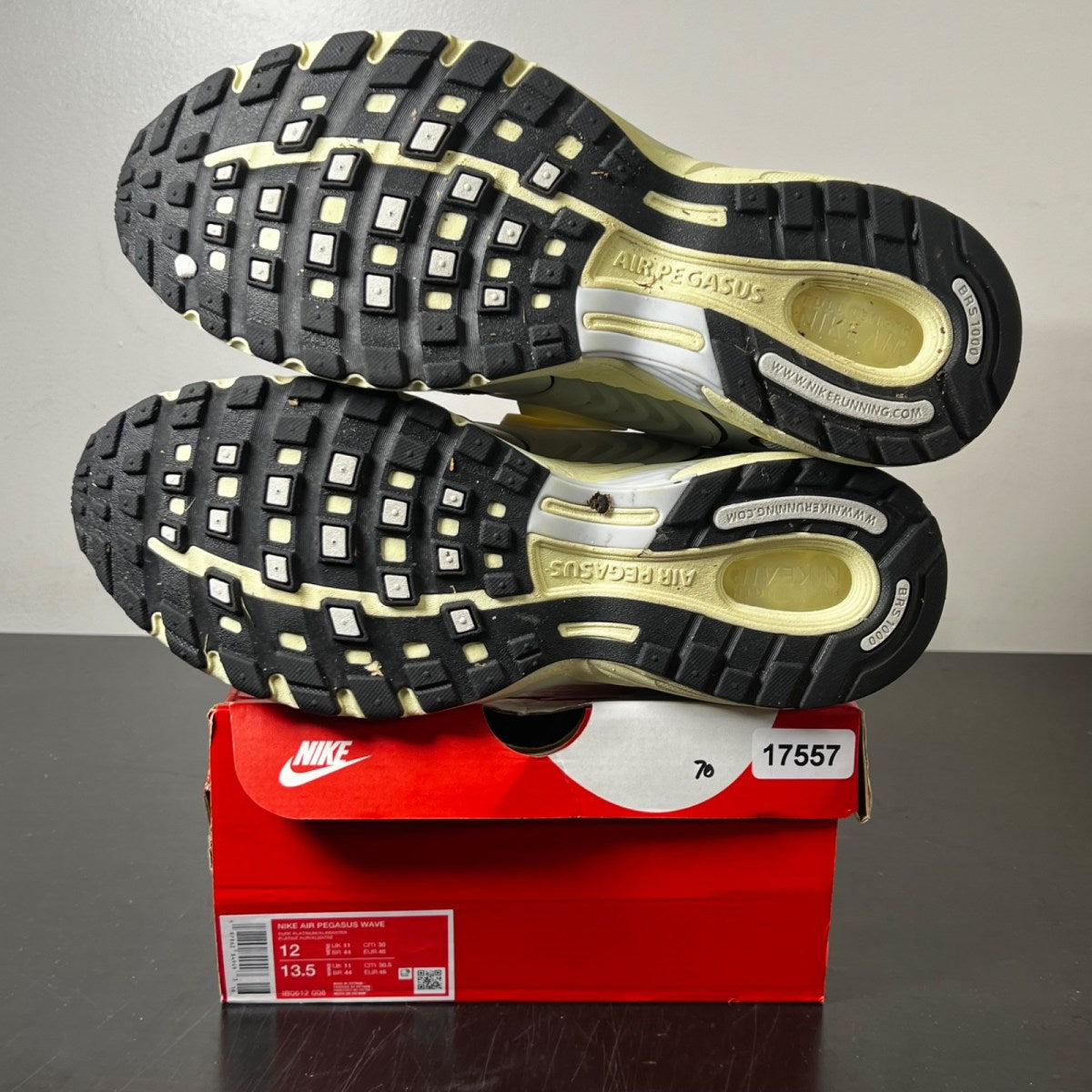 Nike Air Pegasus Wave Pure Platinum Metallic Platinum Black Alabaster 12 (Lightly Worn Pre-Owned)NikePure Platinum/Metallic Platinum/Black/Alabaster - Image 6