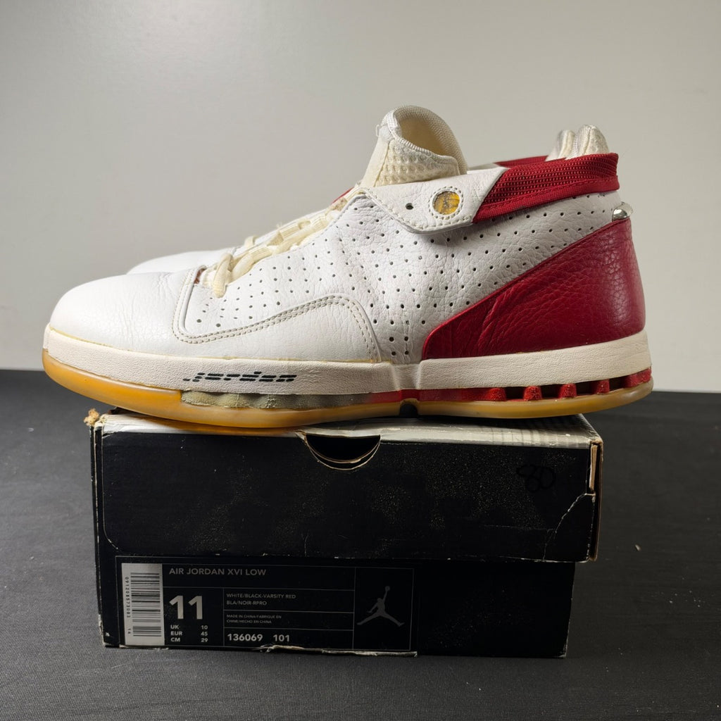 Jordan 16 OG Low White / Red (Size 11) - Image 3