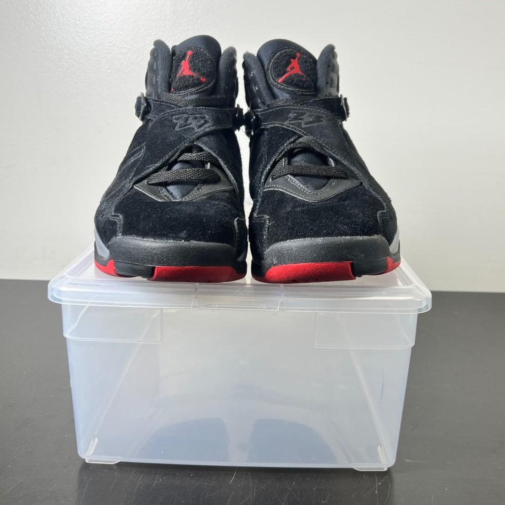 Jordan 8 Retro Black Cement 10.5 (Moderately Worn Pre-Owned)JordanBlack/Gym Red-Black-Wolf Grey - Image 2
