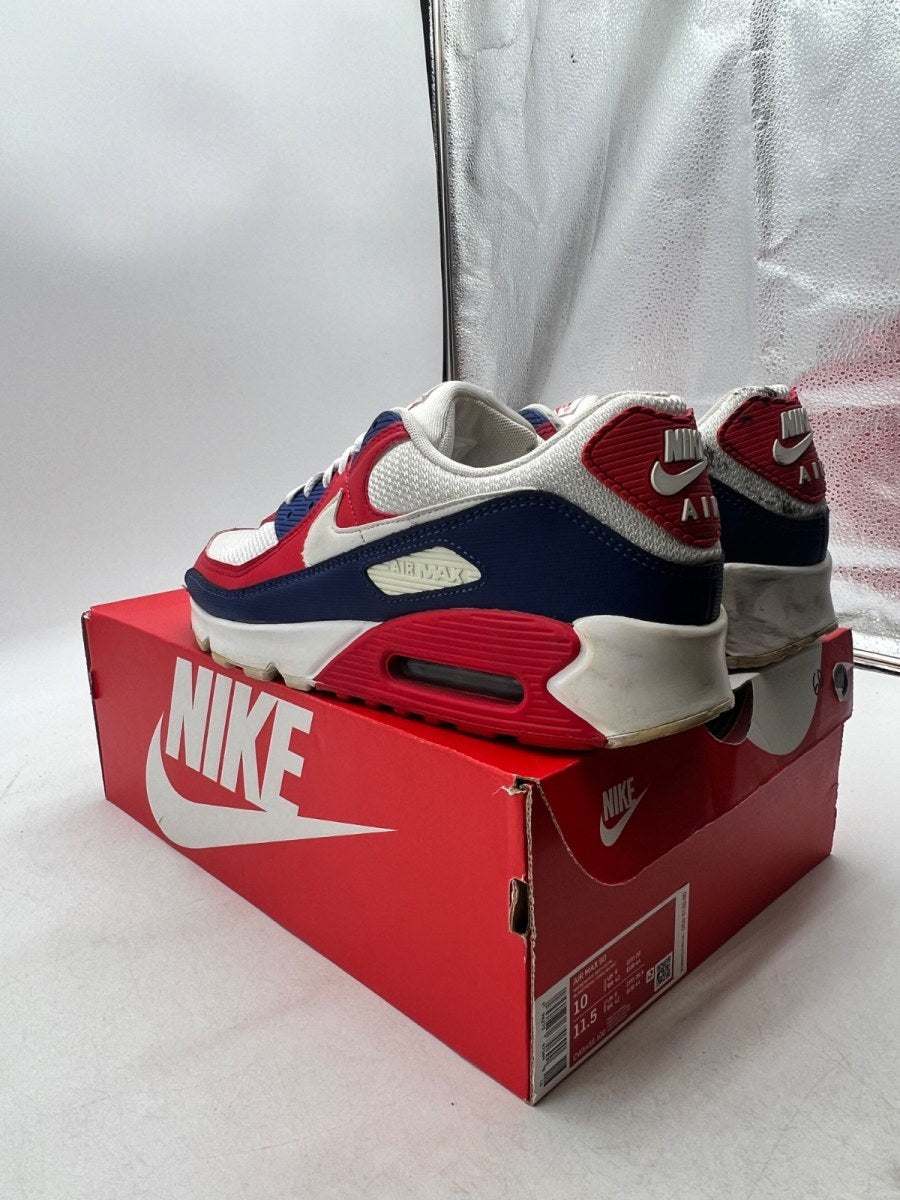 Nike Air Max 90 USA (2020) 10 (Moderately Worn Pre-Owned)NikeWhite/Red-Royal - Image 6