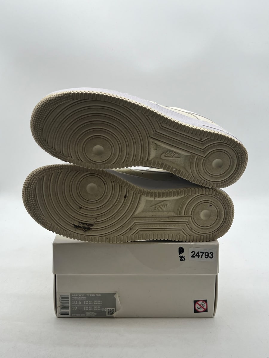 Nike Air Force 1 Low '07 Premium Popcorn 10.5 (Lightly Worn Pre-Owned)NikeCoconut Milk/White-University Red - Image 8