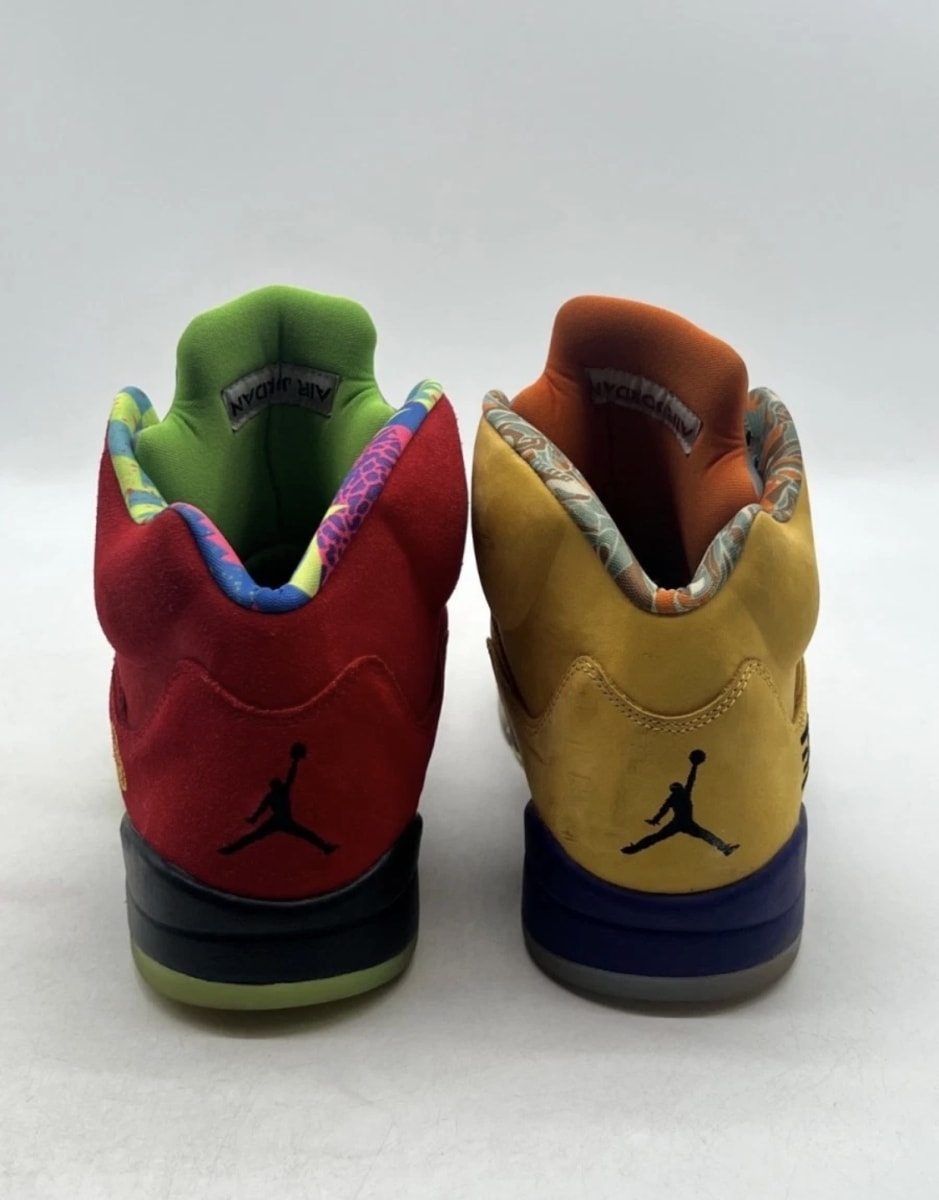 Jordan 5 Retro What The 13 (Heavily Worn Pre-Owned)JordanVarsity Maize/Court Purple-Ghost Green-Solar Orange - Image 5
