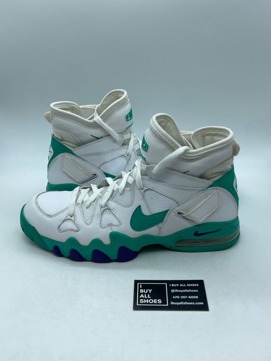 Nike Air Max 2 Strong White Violet Atomic Teal 13 (Moderately Worn Pre-Owned) - Image 1