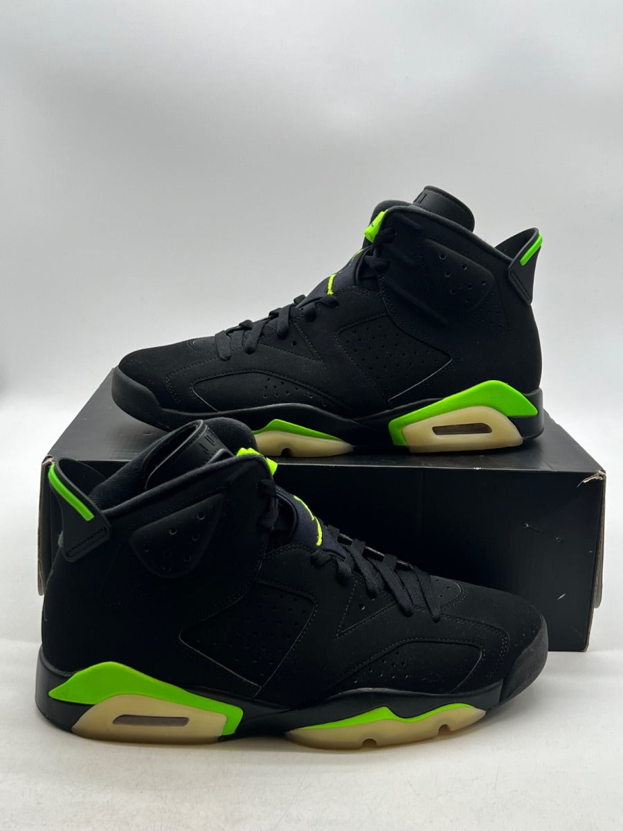 Jordan 6 Retro Electric Green 12 (Lightly Worn Pre-Owned)JordanBlack/Electric Green - Image 1