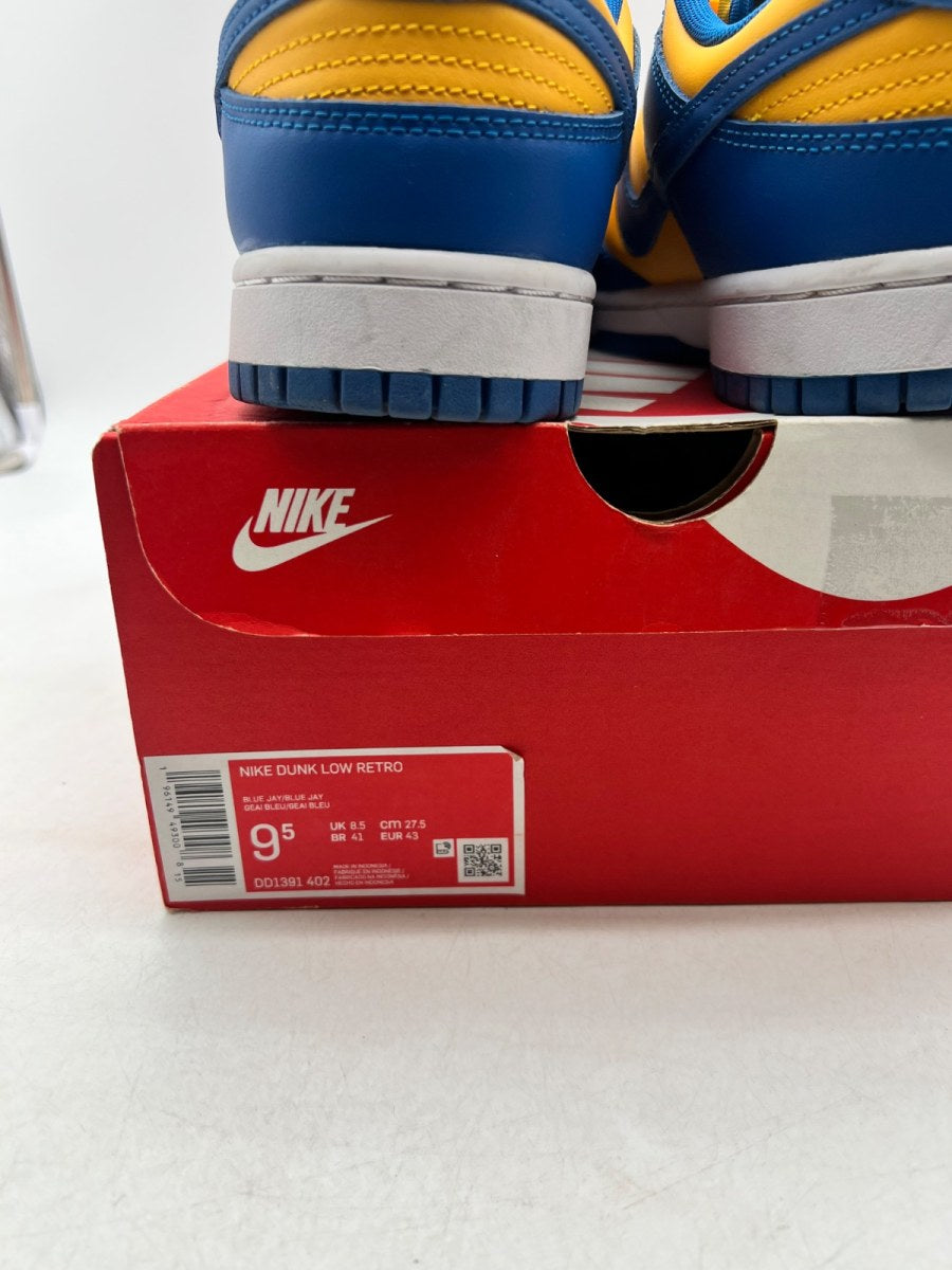 Nike Dunk Low UCLA 9.5 (Moderately Worn Pre-Owned)NikeBlue Jay/University Gold-White - Image 4