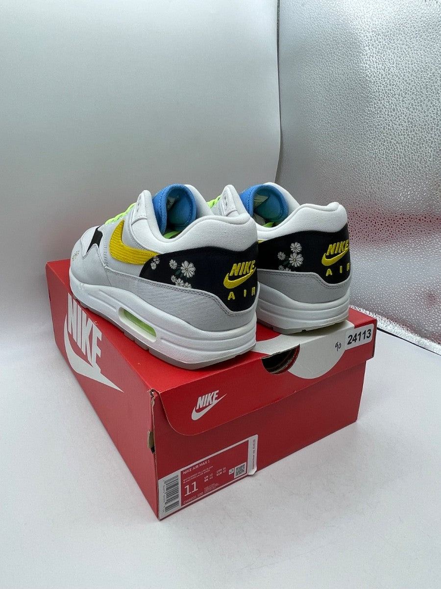 Nike Air Max 1 Daisy 11 (Moderately Worn Pre-Owned)NikeWhite/Black - Image 4