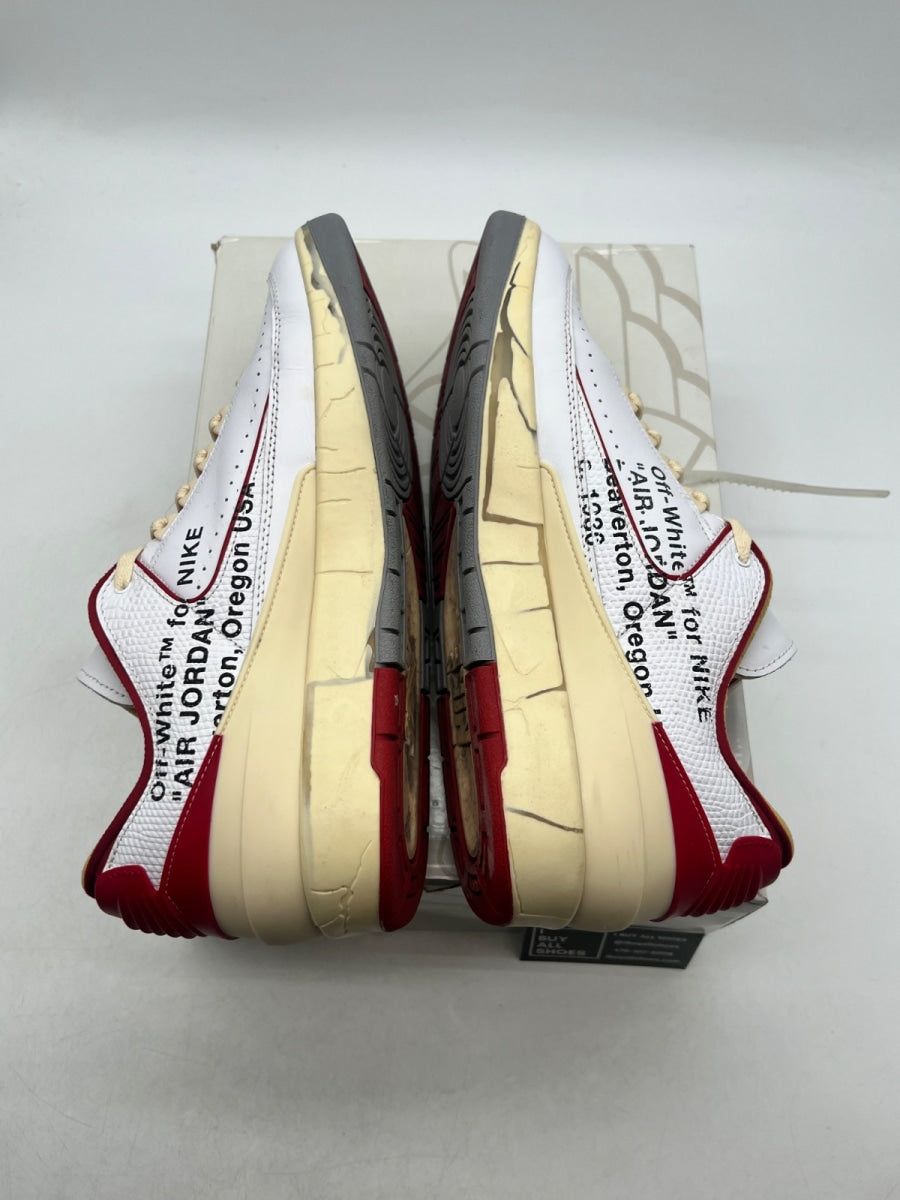 Jordan 2 Retro Low SP Off-White White Red 12.5 (Lightly Worn Pre-Owned) - Image 7
