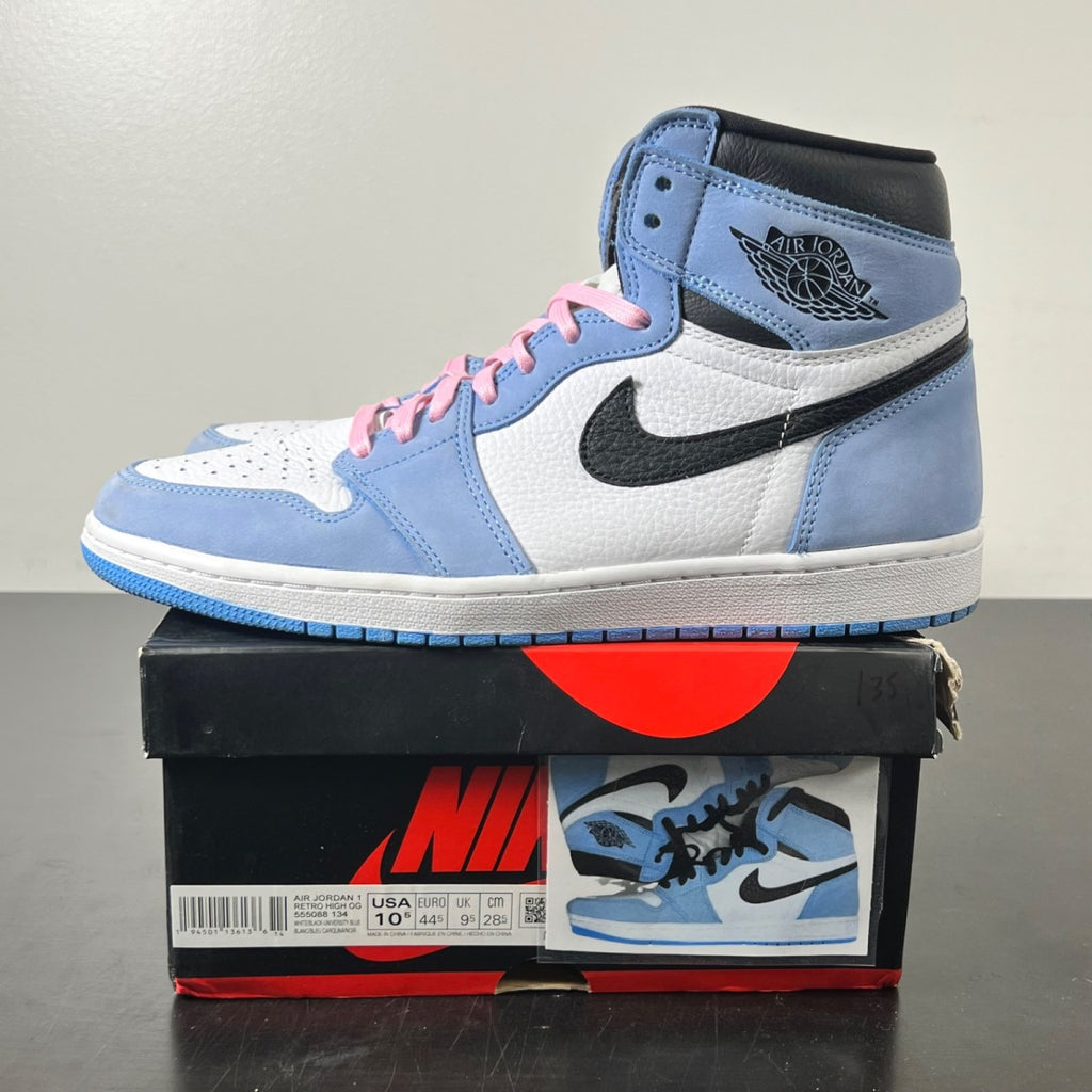Jordan 1 Retro High OG University Blue 10.5 (Lightly Worn Pre-Owned)JordanWhite/University Blue-Black - Image 3