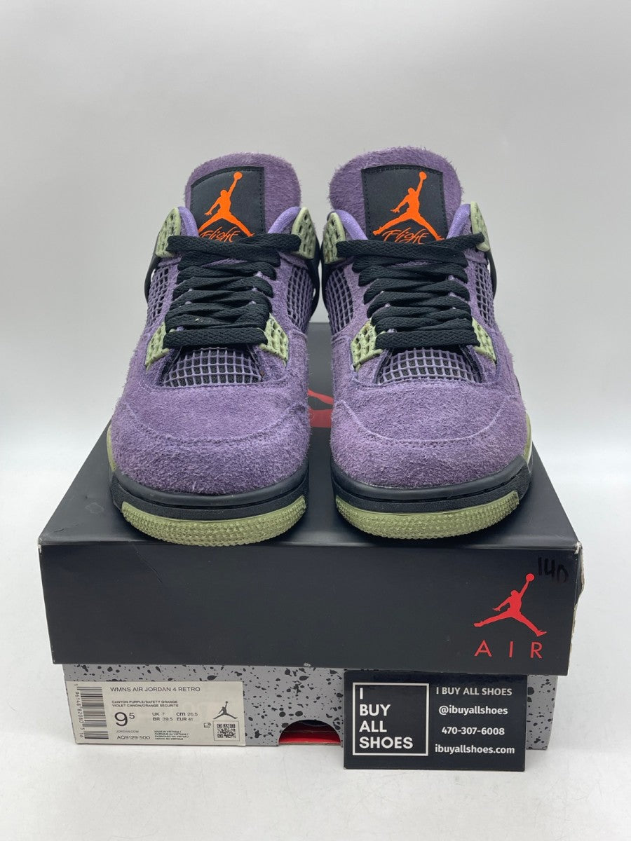 Jordan 4 Retro Canyon Purple (Women's) 9.5W (Moderately Worn Pre-Owned) - Image 2