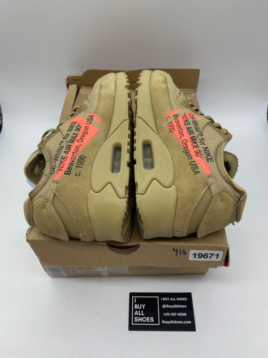 Nike Air Max 90 Off-White Desert Ore 9.5 (Moderately Worn Pre-Owned) - Image 6