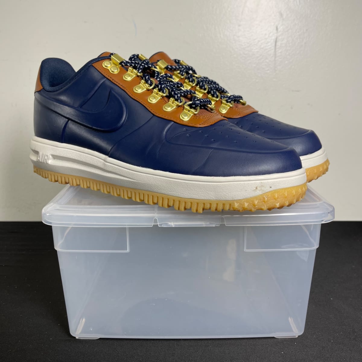 Nike Lunar Force 1 Duckboot Low Obsidian Saddle Brown (Size 9.5) - aux