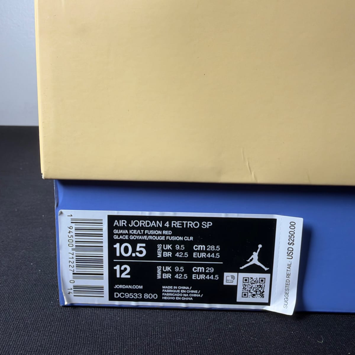 Jordan 4 Retro Union Guava Ice (Size 10.5) - aux