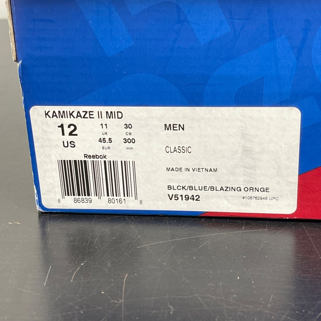 Reebok Kamikaze II OKC 12 (Moderately Worn Pre-Owned)ReebokBlack / Blue-Blazing Orange - Image 7