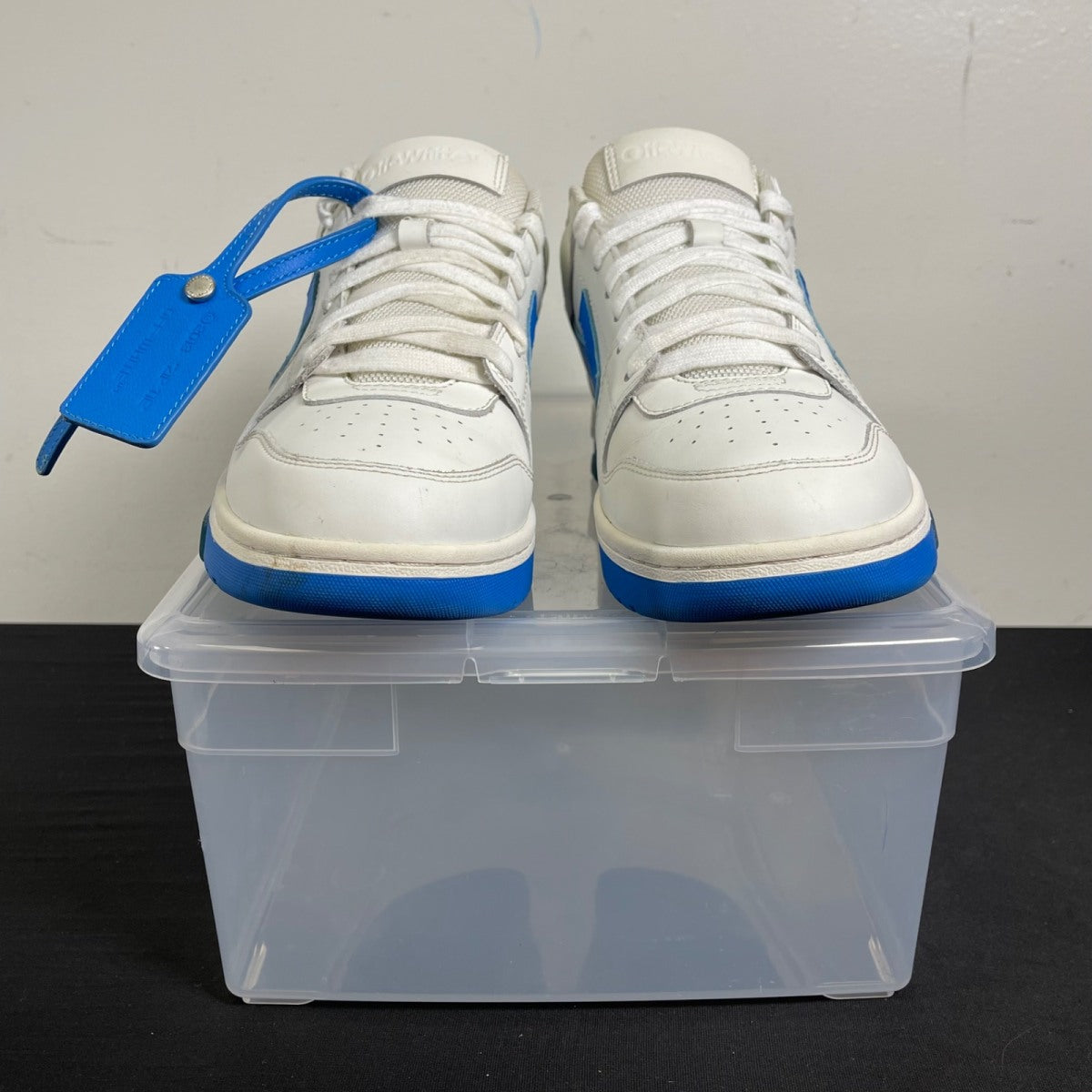 OFF-WHITE Out Of Office OOO Low White Blue (FW22) 41 (Moderately Worn Pre-Owned)OFF-WHITEWhite/White/Blue - Image 2