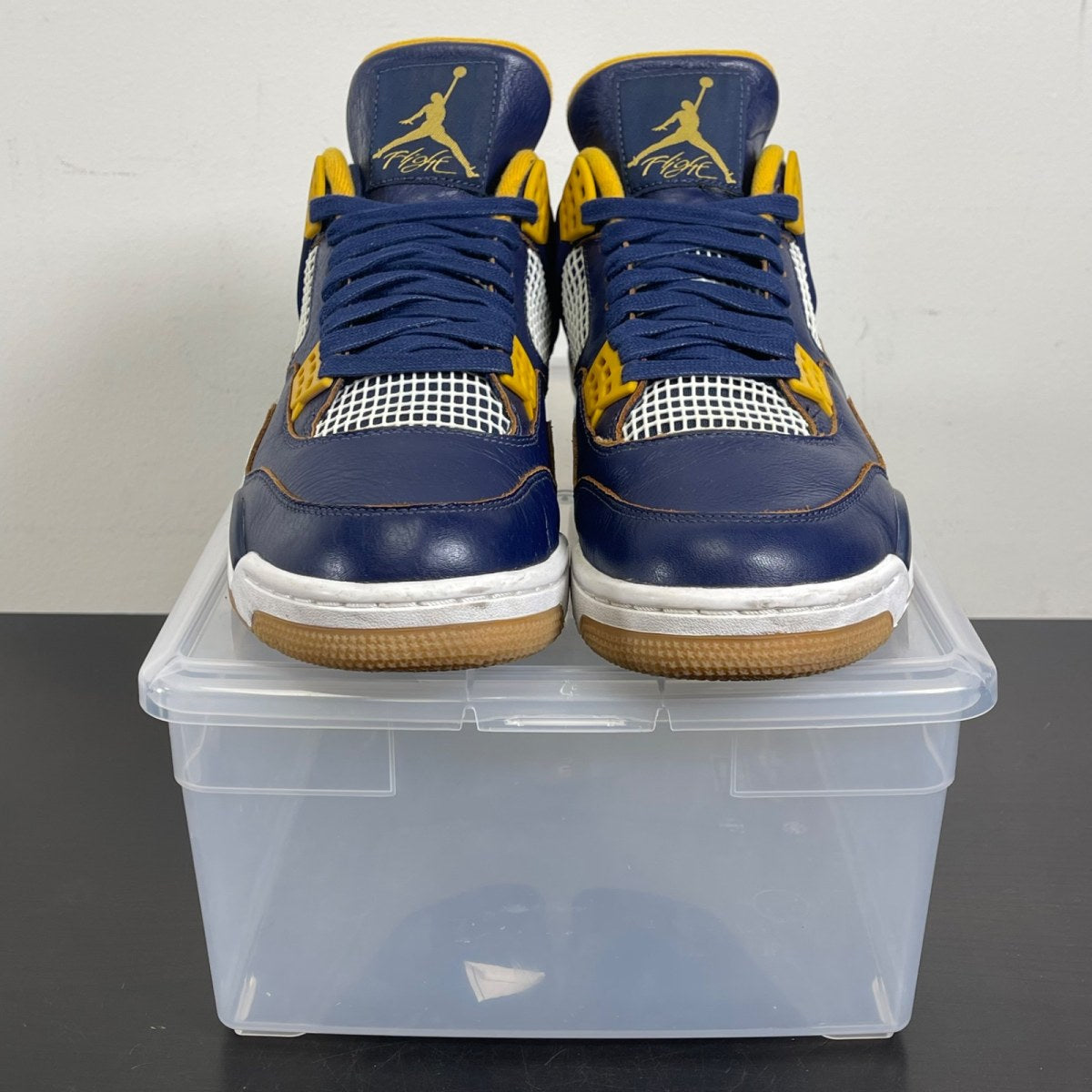 Jordan 4 Retro Dunk From Above 11 (Moderately Worn Pre-Owned)JordanMidnight Navy/Metallic Gold-Gold Leaf-White - Image 2