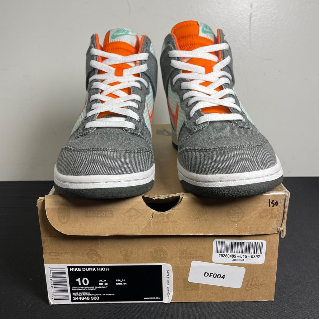 Nike Dunk High 'Dark Army Orange Blaze' (Size 10) - Image 2
