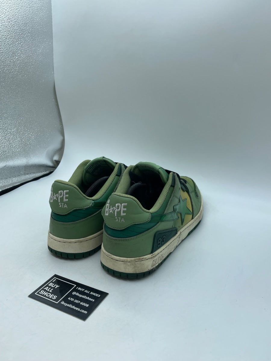 A Bathing Ape Bape SK8 Sta Green Grey 12 (Moderately Worn Pre-Owned) - Image 5