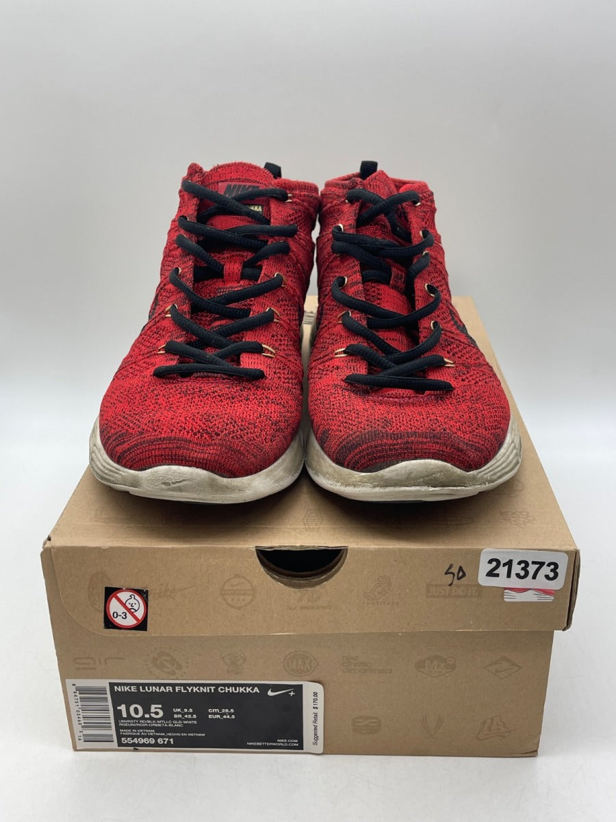 Nike Lunar Flyknit Chukka 'University Red' 10.5 (Heavily Worn Pre-Owned)Nike - Image 2