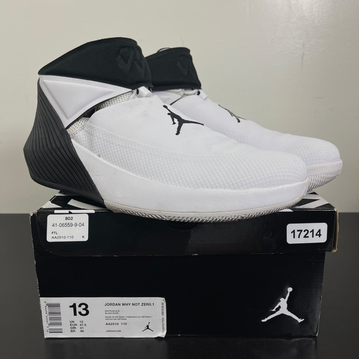 Jordan Why Not Zer0.1 2-Way 13 (Moderately Worn Pre-Owned)JordanWhite/Black - Image 1