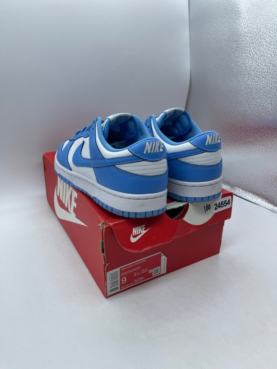 Nike Dunk Low UNC (2021) 9 (Moderately Worn Pre-Owned)NikeWhite/University Blue-White - Image 4