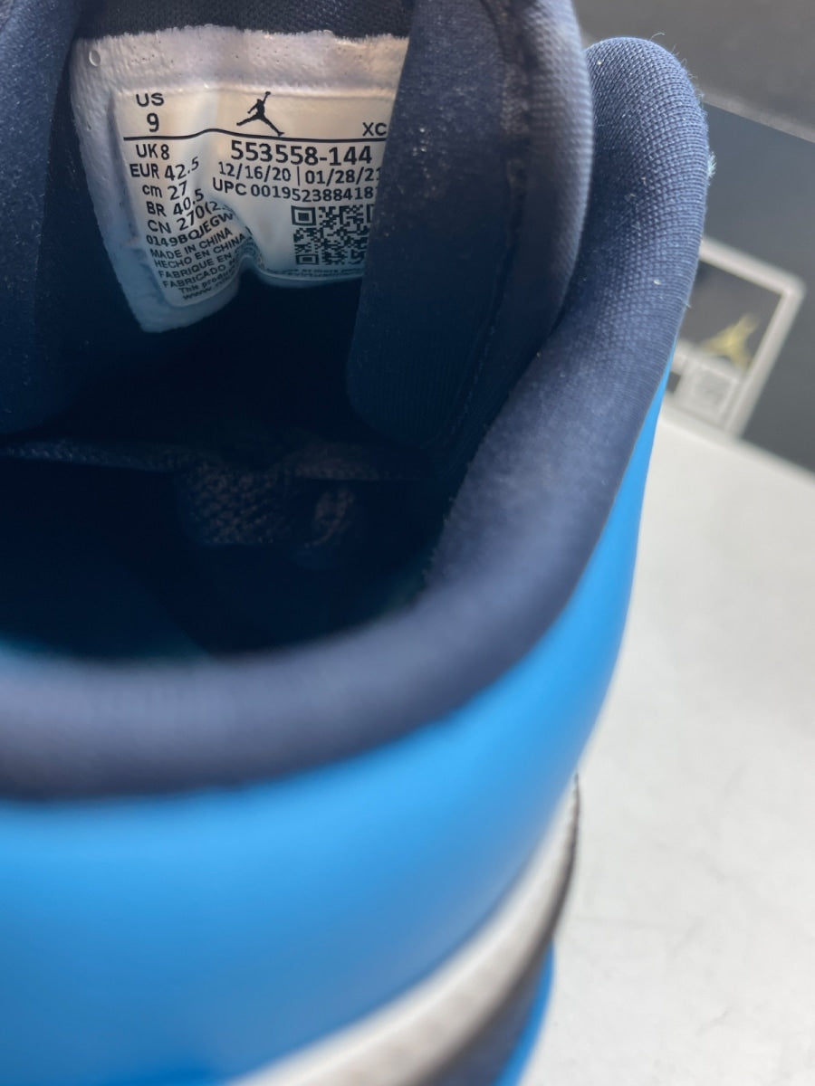 Jordan 1 Low UNC (2021) 9 (Moderately Worn Pre-Owned) - Image 8