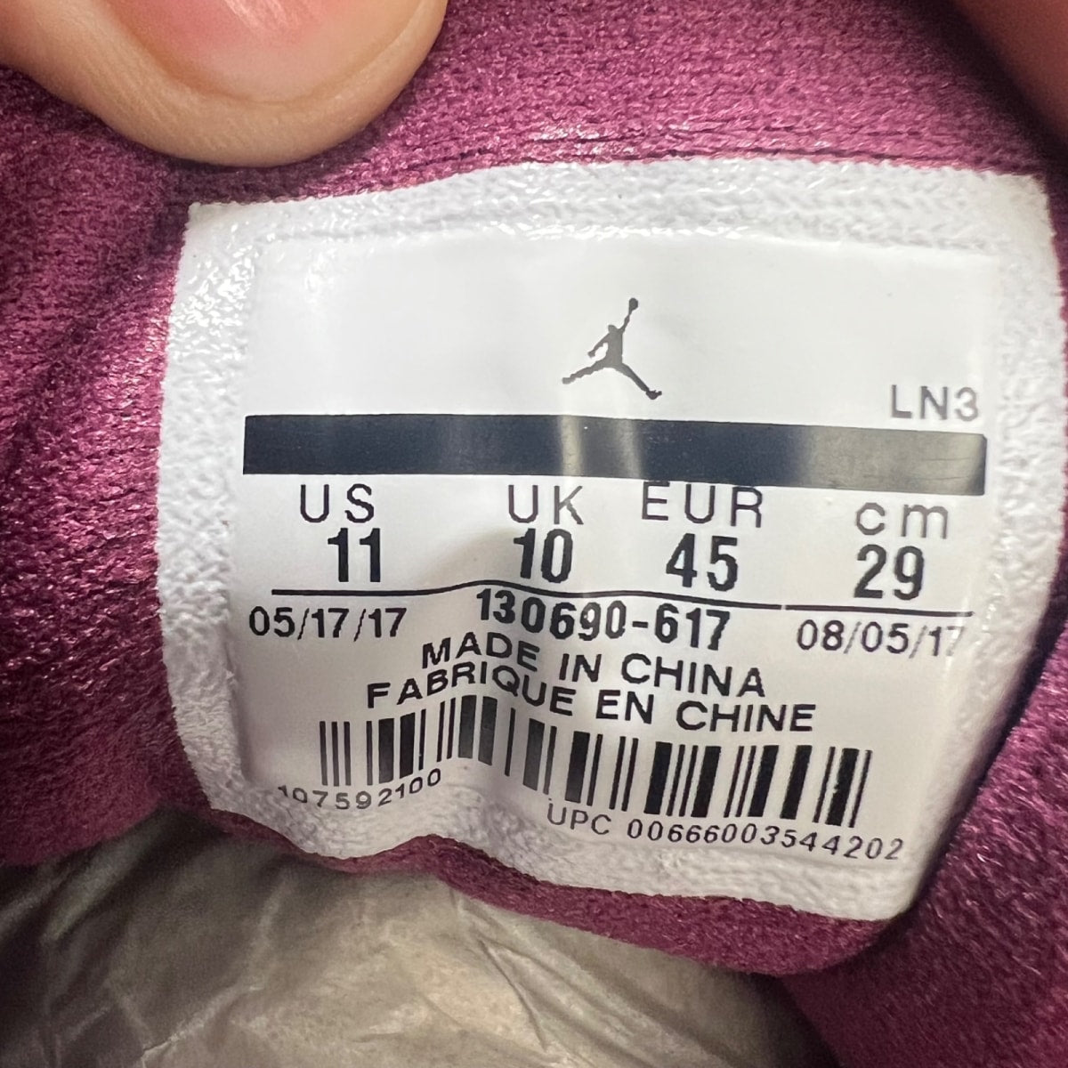 Jordan 12 Retro Bordeaux 11 (Lightly Worn Pre-Owned)JordanBordeaux/Sail-Metallic Silver - Image 7