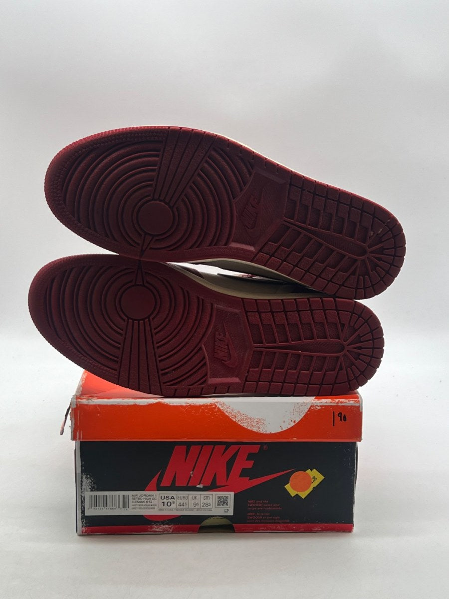 Jordan 1 Retro High OG Chicago Lost and Found 10.5 (Moderately Worn Pre-Owned)JordanVarsity Red/Black-Sail-Muslin - Image 8