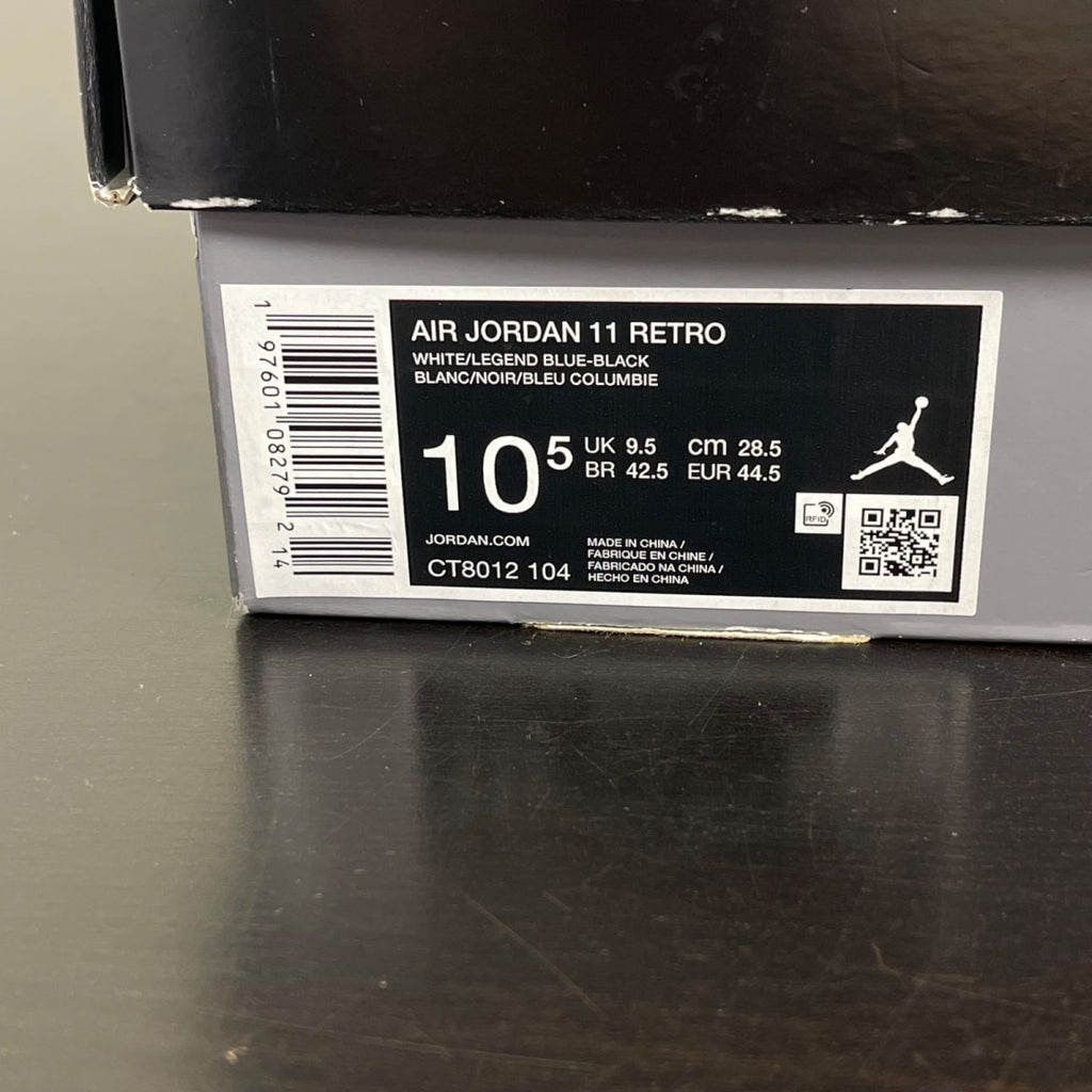 Jordan 11 Retro Legend Blue (2024) 10.5 (Moderately Worn Pre-Owned)JordanWhite/Legend Blue/Black - Image 7