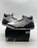 Jordan 3 Retro Midnight Navy (GS) 7Y (Moderately Worn Pre-Owned)JordanWhite/Midnight Navy/Cement Grey/Black - Image 1
