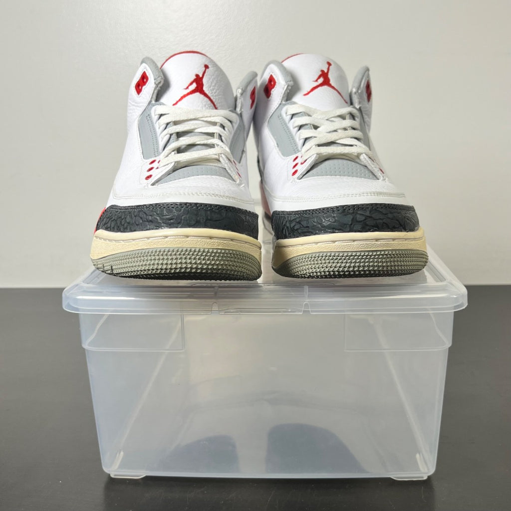 Jordan 3 Retro Fire Red (2013) 11 (Moderately Worn Pre-Owned)JordanWhite/Fire Red-Neutral Grey-Black - Image 2