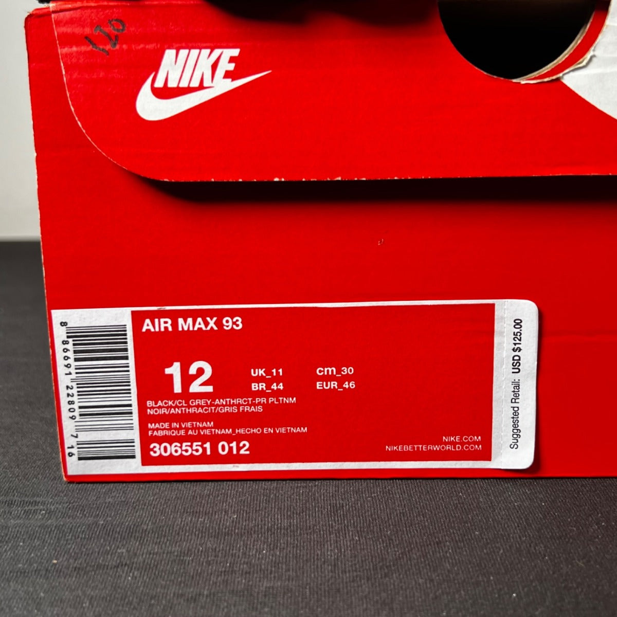 Nike Air Max 93 'Neutral Indigo' 12 (New Pre-Owned)Nike - Image 4