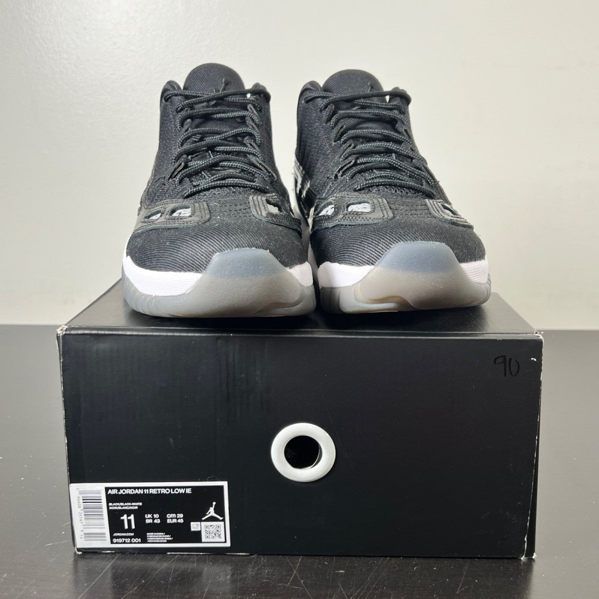 Jordan 11 Retro Low IE Craft Black White 11 (Lightly Worn Pre-Owned)JordanBlack/Black/White - Image 2