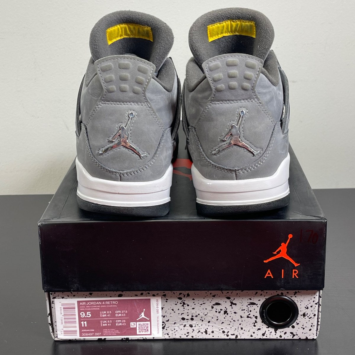 Jordan 4 Retro Cool Grey (2019) (Size 9.5) Moderately Worn - Image 4