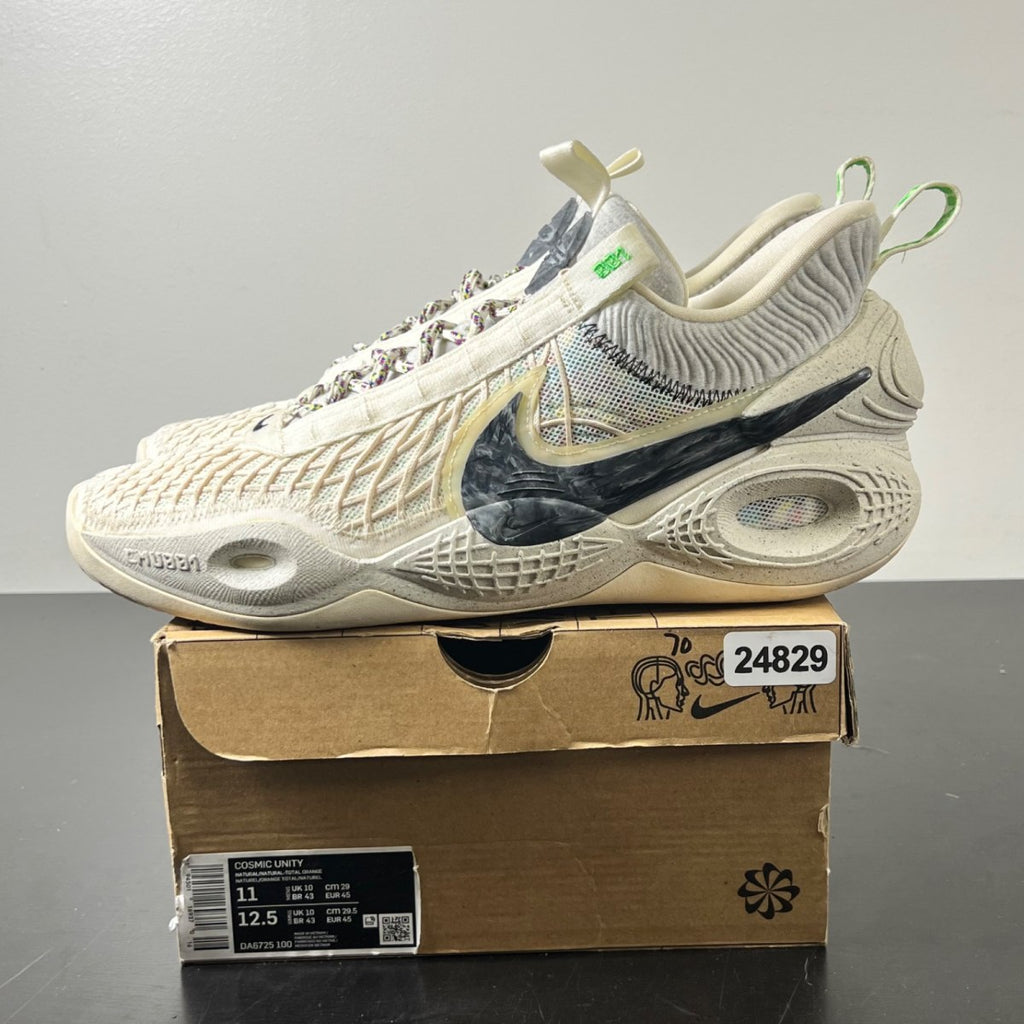 Nike Cosmic Unity Natural Grey 11 (Lightly Worn Pre-Owned)NikeNatural/Natural-Total Orange-Green Glow - Image 3