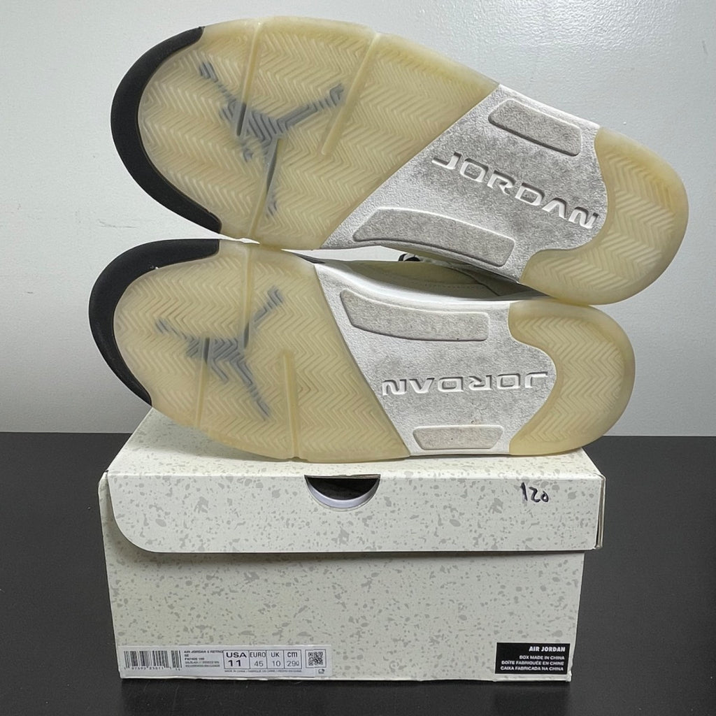 Jordan 5 Retro SE Sail 11 (Moderately Worn Pre-Owned)JordanSail/Black/Light Orewood Brown/Coconut Milk - Image 5