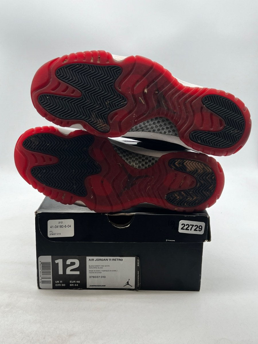 Jordan 11 Retro Playoffs (2012) 12 (Moderately Worn Pre-Owned)JordanBlack/Varsity Red-White - Image 8